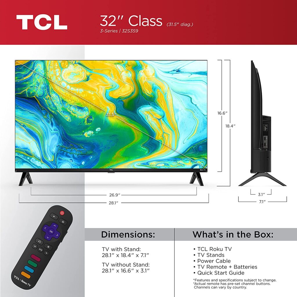 Reviewing The TLC 32″ Class LED 3-series 1080p Smart Hdtv Roku Tv ...