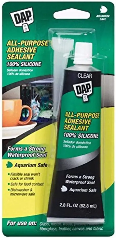 DAP 688 Purpose 100% Silicone Raw Building Material, 2.8 oz, Clear, 2 Fl Oz