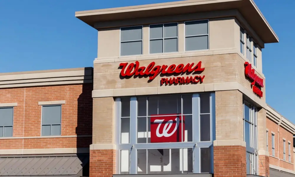 A strong sunlight on Walgreens store